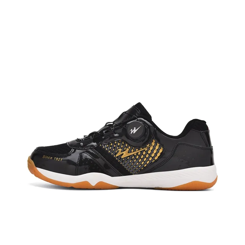 Binary Shock Absorbers With Slip Resistant And Abrasion Resistant Properties Low Top Training Shoes Unisex Black Gold-0