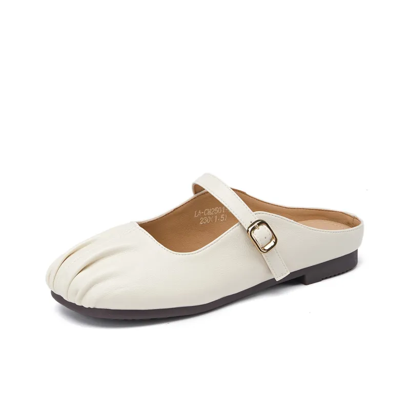 La Chapelle Slip-Resistant Wrap-toe Slippers Women's Black-8