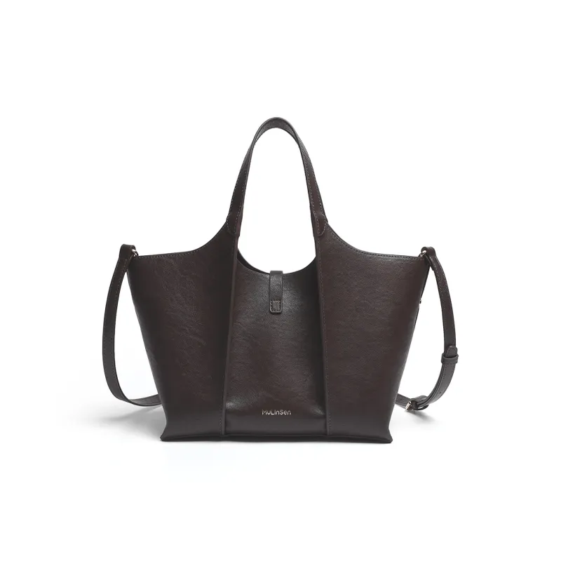 Mulinsen Polyurethane PU Leather Handbag Regular Women's Dark Coffee-6
