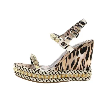 Christian Louboutin Studded Wedged Sandals Women's