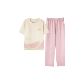 GOSO Pajama Set Women's Ivory Pink