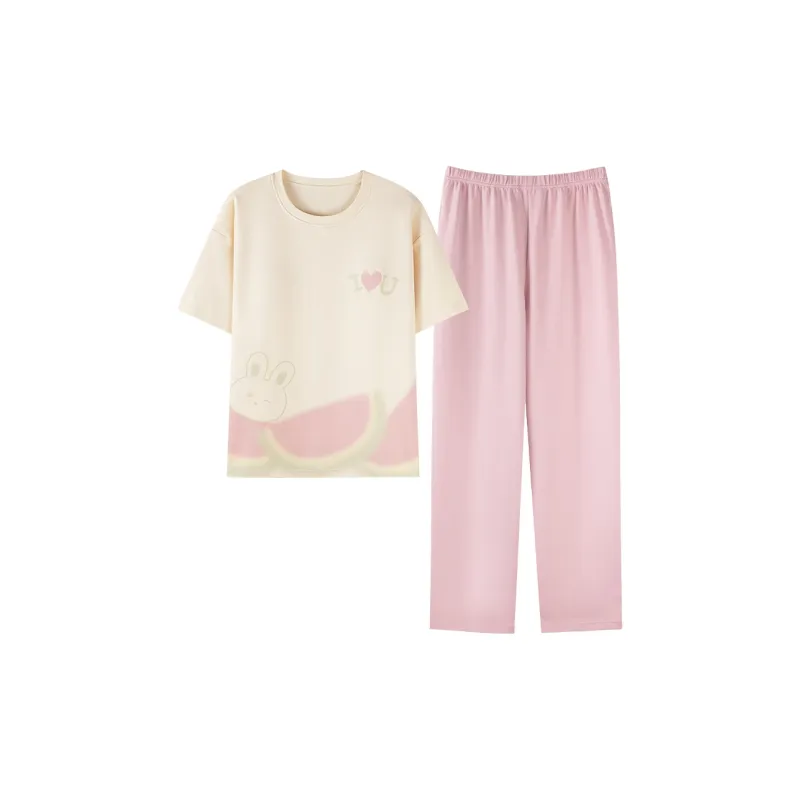 GOSO Pajama Set Women's Ivory Pink-0