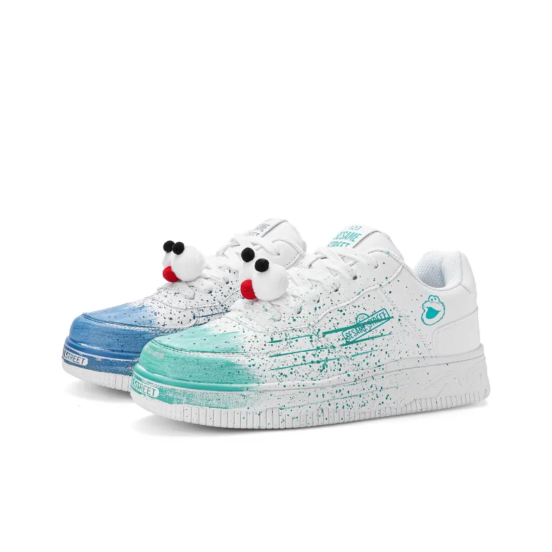 SESAME STREET Thermal Slip Resistant, Abrasion Resistant, Balance Height Increasing Low Top Skateboard Shoes Unisex-58