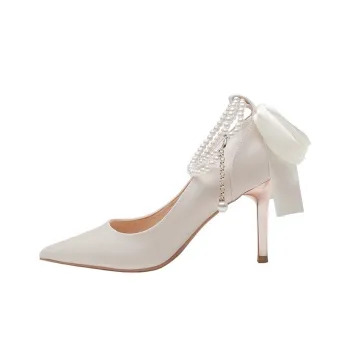 AJPAP Slim Heel High Heels Women's Champagne