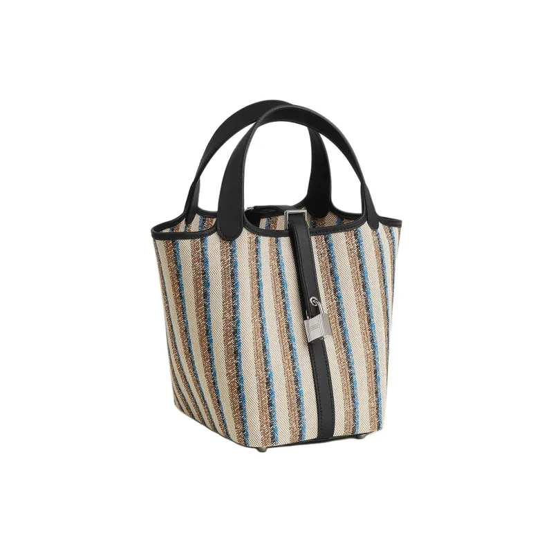 HERMES Picotin Lock Embroidery Basket Bag Handbag Women's Natural Colors Are Multi-Colored-1
