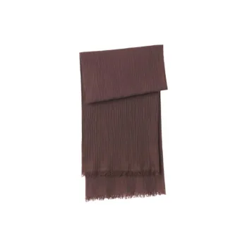 MUJI Sheep Wool Knit Scarves Women's Brown