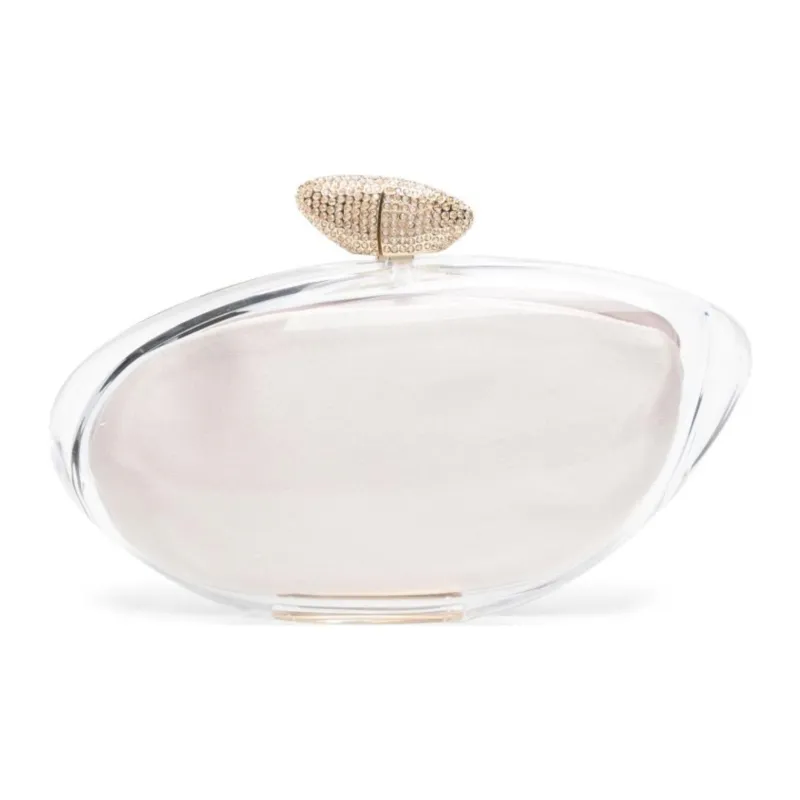 BENEDETTA BRUZZICHES Metal Clutch Women's White-0