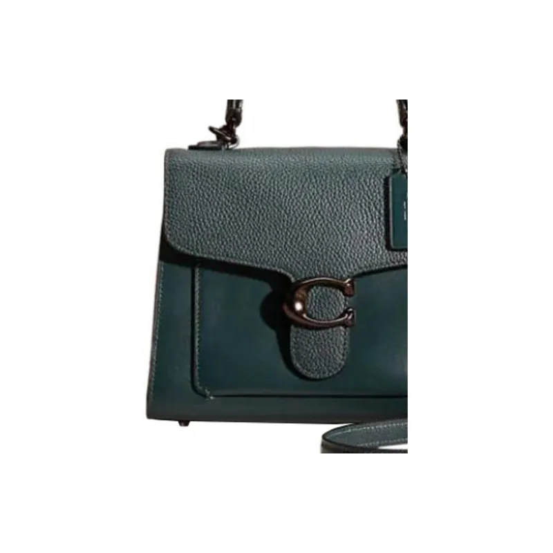 COACH Tabby Pebbled Leather Shoulder Bag Crossbody Bag Handbag Small Size Women's Forest Green-1
