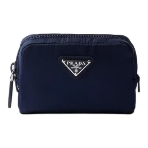 PRADA Re Nylon Makeup Bag Women's Marine Blue