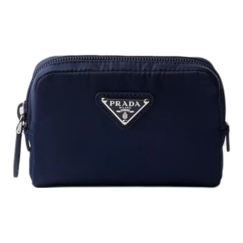 PRADA Re Nylon Makeup Bag Women's Marine Blue-0