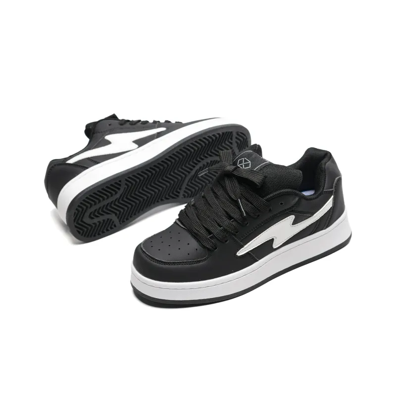 OAOQ Cushioning Height Increasing Abrasion Resistant Lightweight Mat Low Top Casual Shoes Unisex-138