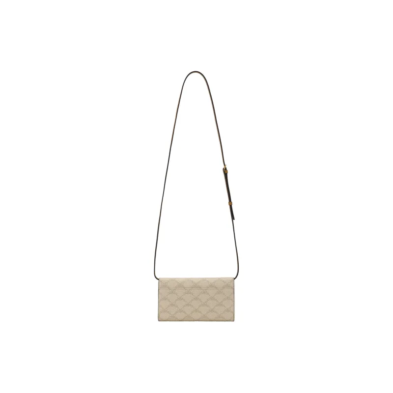 MCM Coated Canvas Crossbody Wallets Large Size Women's Beige-2