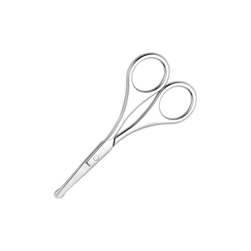 JINGLINGLONG Stainless Steel Eyebrow Scissors 25° Slightly Curved Thickened Scissors