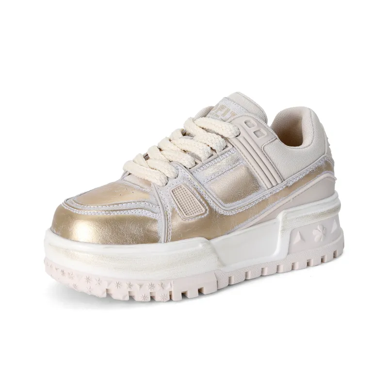 FAICCIA Height Increasing Lightweight Breathable Low Top Skateboard Shoes Women's-2