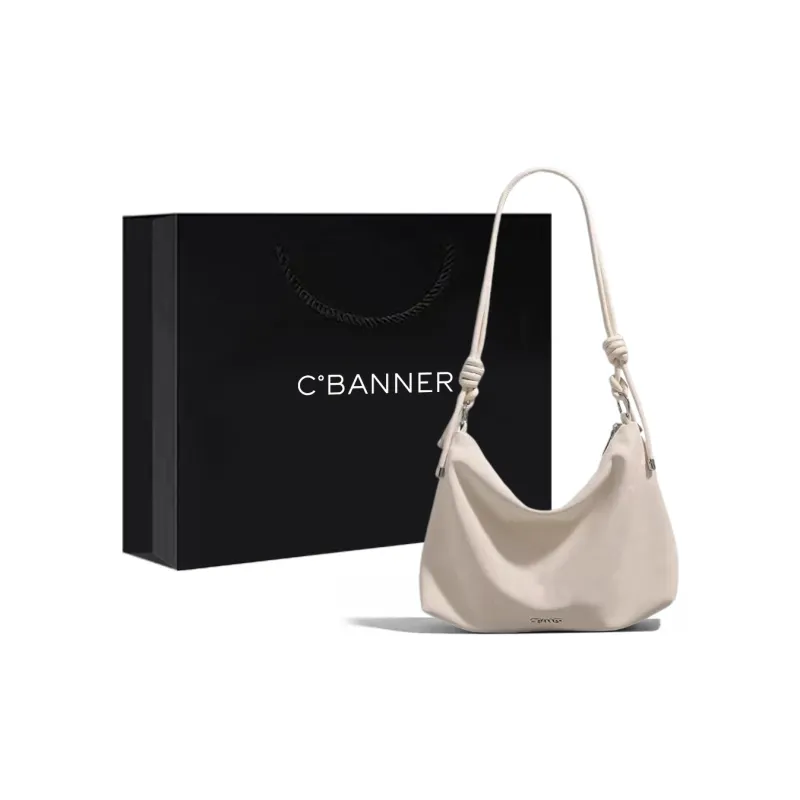C°BANNER Cow Leather One Shoulder Underarm Tote Regular Women's Ecru-0