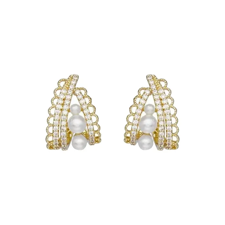 Rhymes Gold-Plated Copper Earrings Women's-6