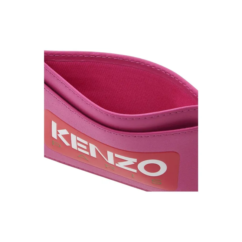 KENZO Cow Leather Card Clip Card Holder Men's Dark Purple Red-5