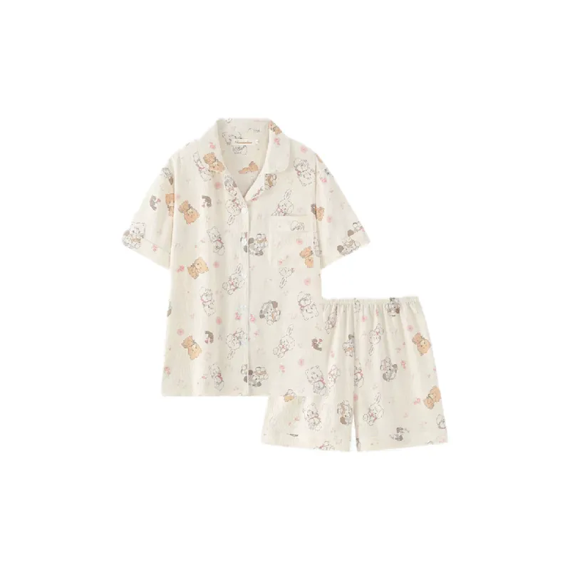 XIAFENYAN Pajama Set Women's Apricot-0