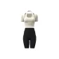 Ivory White Short-Sleeved+Starburst Black Knee-Length Pants