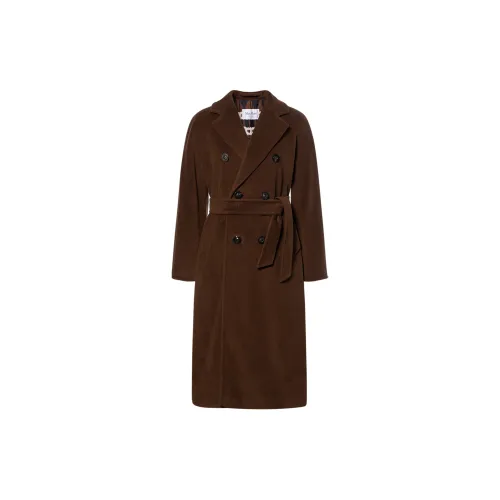 MaxMara 101801 Series Velvet-feel Coat Women's Caramel