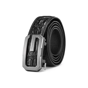Maserati Farmed Crocodile Leather Belts Men's Width  3.5cm