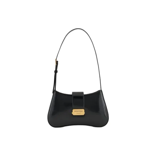 EMPORIO ARMANI Polyurethane Hobo Bag Handbag Shoulder Bag Women's Black