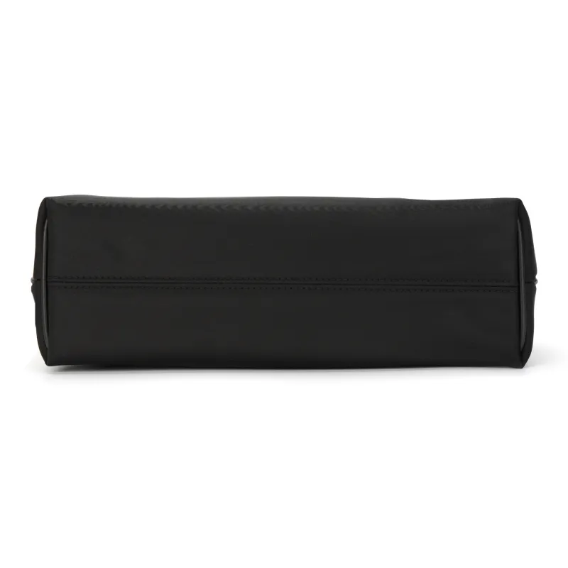 MCM Aren Recycled Nylon Crescent Bag Round Crown Shoulder Bag Small Size Women's Black-3