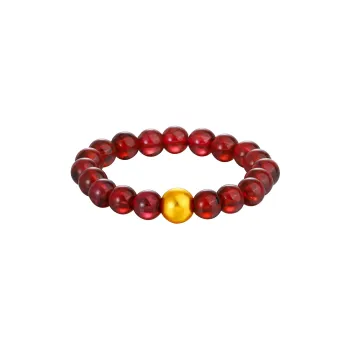 Golden Bliss Garnet Rings Women's