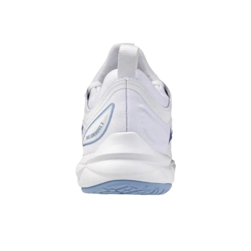 Mizuno Wave Luminous Cushioned Slip-Resistant Abrasion-Resistant Low-Top Training Shoes Women's White Blue-3