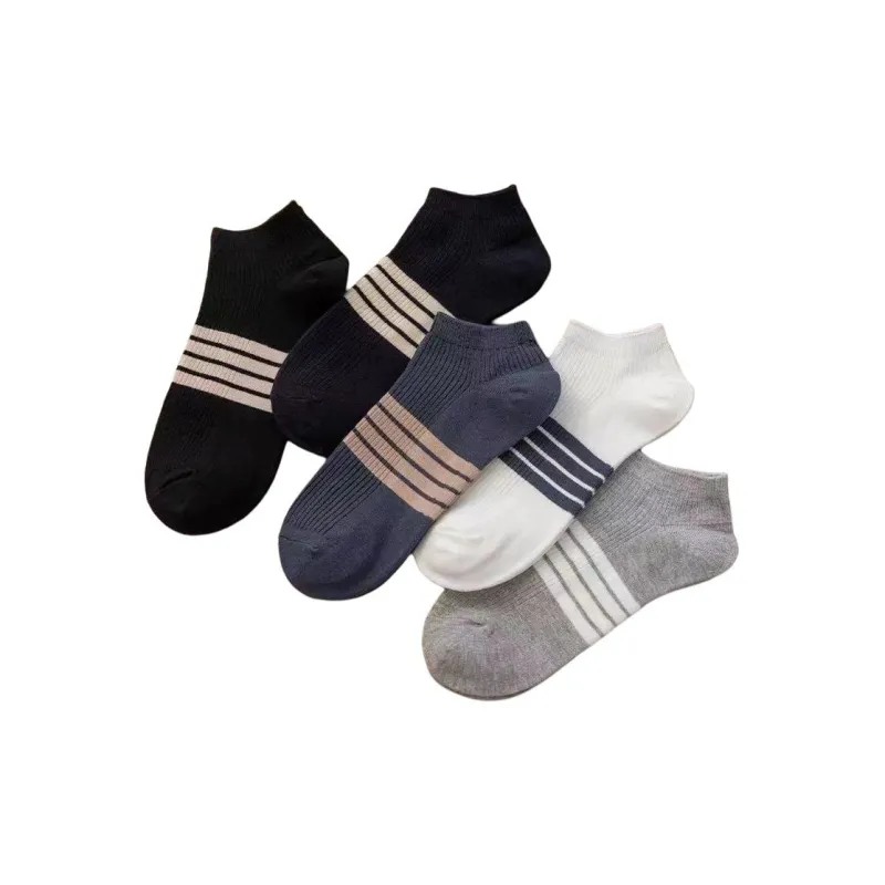 Beerus Ankle Socks Men's 5 Pack Vintage Four Stripe-0