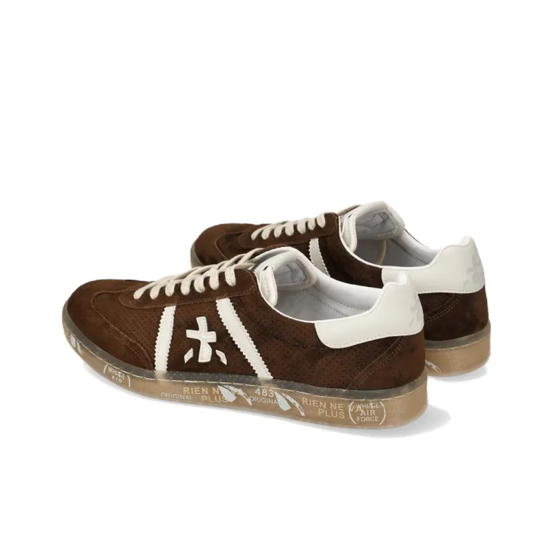 PREMIATA Bonnie Low Top Skateboard Shoes Men's Brown-4
