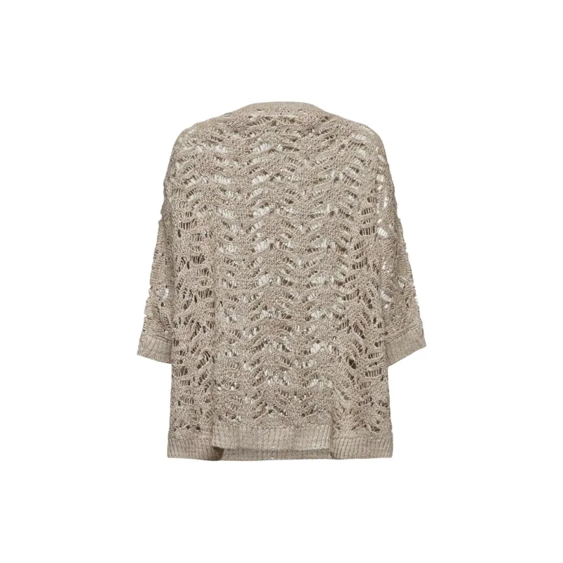 Brunello Cucinelli Openwork Knitted Crewneck Jumper-1