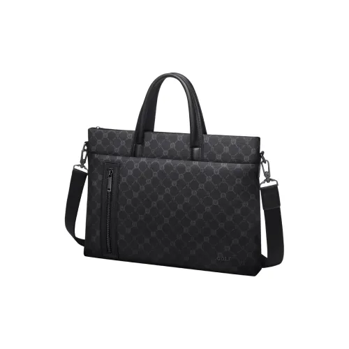 GOLF PVC With Synthetic Leather 15 Inch Computer Handbag, Crossbody Bag, Briefcase Tubas Men's Gray & Black
