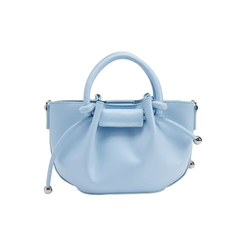 URBAN REVIVO Artificial Leather Handbag, Shoulder Bag, Crossbody Bag Trumpets Women's Raw White/Sky Blue/Black-5