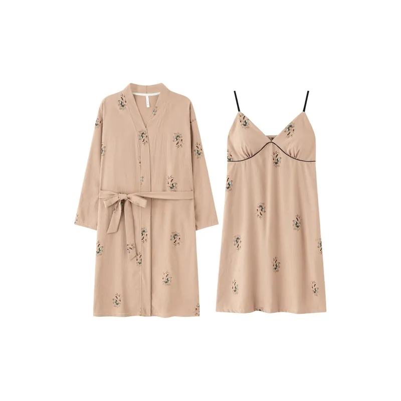 Pretty Lady Pajama Set Women's Apricot-0