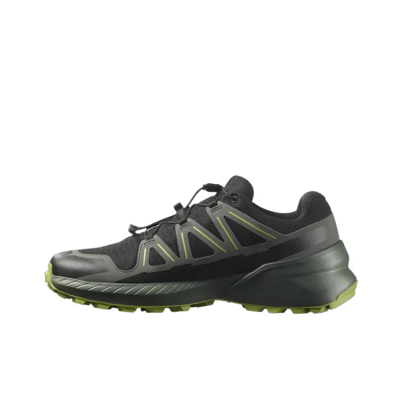 SALOMON Anti-Slip Wear-Resistant Low-Top Trail Running Running Shoes Men's Black Green-2