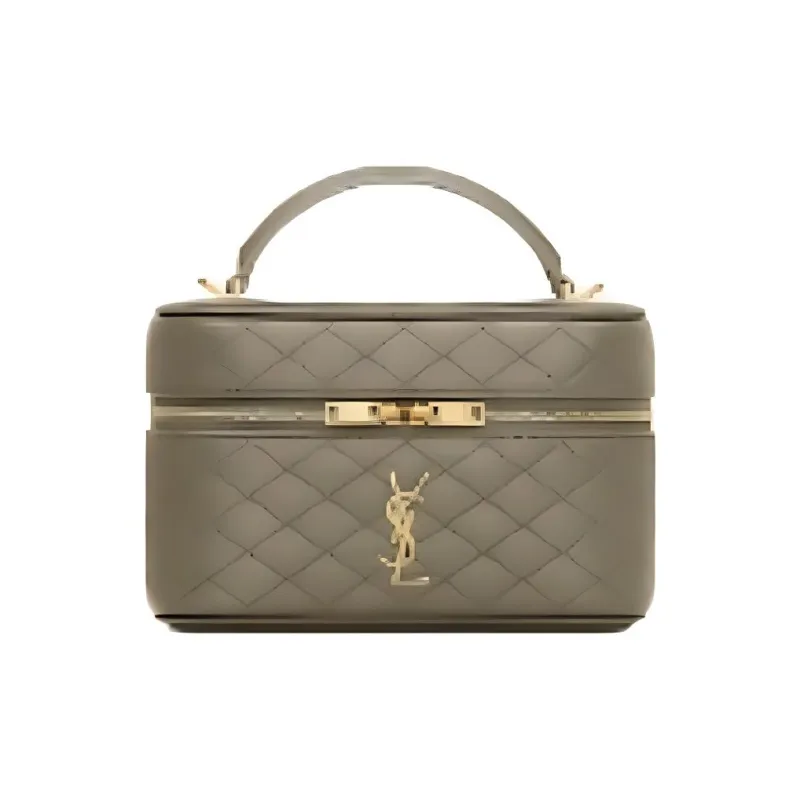 SAINT LAURENT GABY Sheepskin Shoulder Bag, Handbag Trumpets Women's Dark Moss Green-0