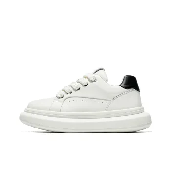 MOERBAI Original Machine Series Wear Resistant Breathable Height Increasing Low Top Casual Shoes Men's White
