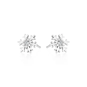 OWNCOOL S999 Fine Silver Stud Earrings Gift Box Set Women's