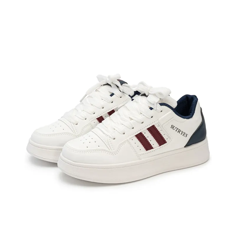 SHUXIAOBEI Anti Slip And Wear Resistant Lightweight Low Top Skateboard Shoes Unisex White Blue-11