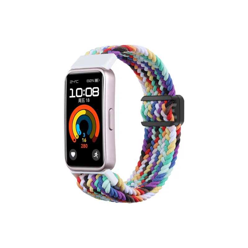 Bastion Compatibility With Huawei Band 8/9 Huawei Compatibility Watch Band 22cm Fabric Material-3