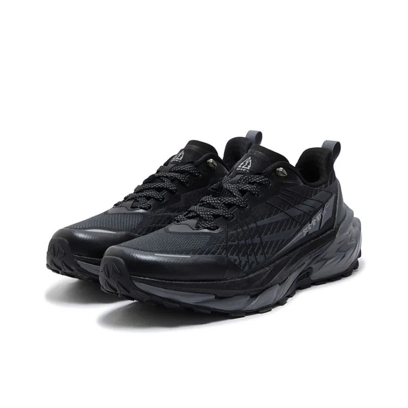 361° Anti Slip And Wear Resistant Support Low Top Casual Running Shoes Men's Black Gray-2