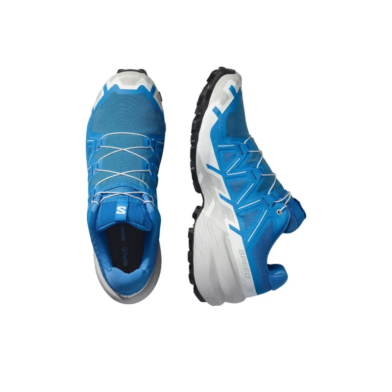 SALOMON Speedcross 6 Anti Slip Wear Resistant Low Top Trail Running Running Shoes Men's Blue-4