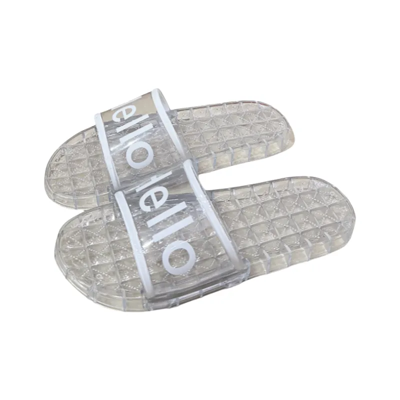 YUZHAOLIN Home Transparent Jelly Slippers For Women's Summer Indoor Bathing Bathroom Crystal Slippers Unisex-4