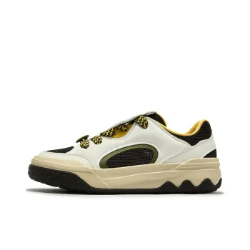 361° Shortbread Anti Slip Wear Resistant Low Top Skateboard Shoes Men's White Brown