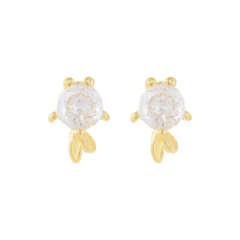 GOOUI S925 Silver Stud Earrings Women's-0