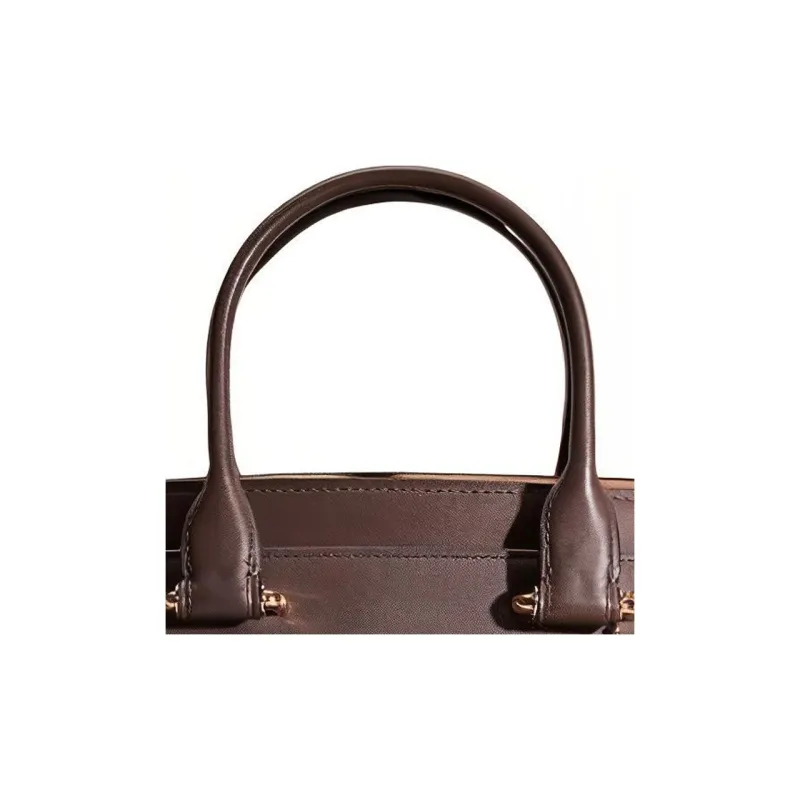 COACH Swagger Glove Tanning Shoulder Bag Crossbody Bag Handbag Large Size Women's Dark Brown-1
