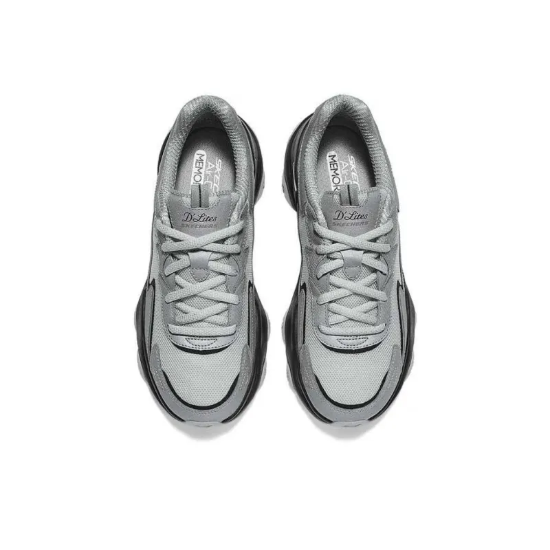 Skechers D'Lites Low Top Chunky Sneakers Women's Silver-1