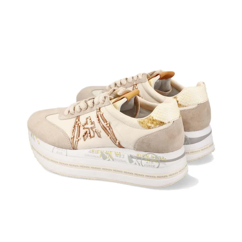 PREMIATA BETH Low Top Casual Shoes Women's Beige-4