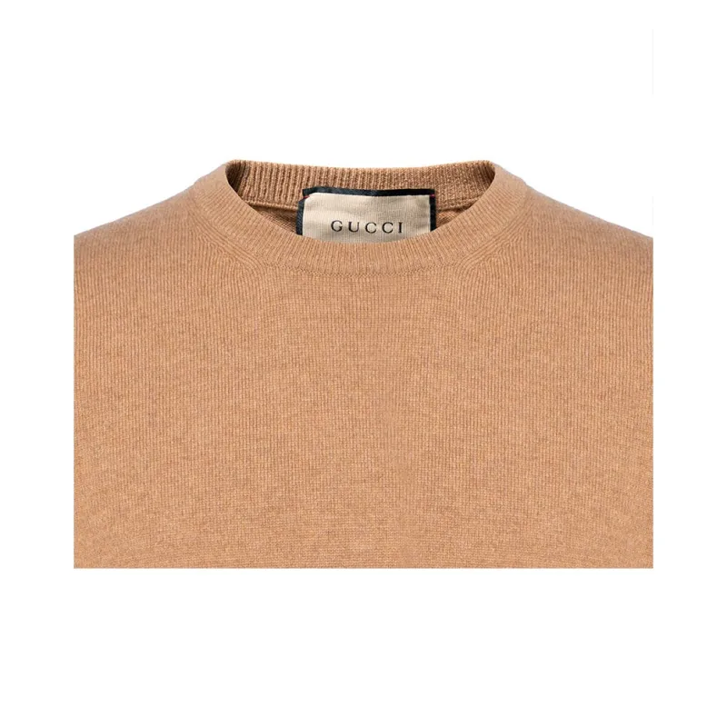 GUCCI Logo Patch Cashmere Jumper-5